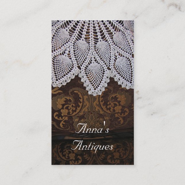 Tarjeta De Visita Antigüedad elegante (Anverso)