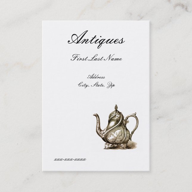 Tarjeta De Visita Antigüedades (Anverso)