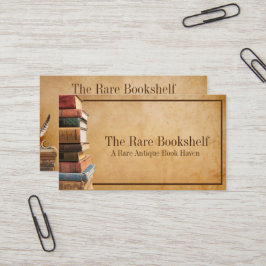Tarjeta De Visita Antiguo almacén de libros de antiguas rarezas