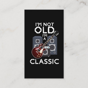 Tarjeta De Visita Antiguo guitarrista clásico de guitarra cumpleañ