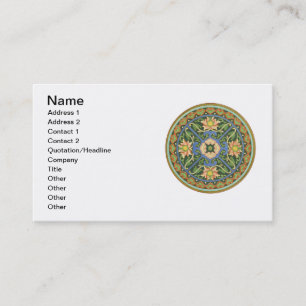 Tarjeta De Visita Antiguo patrón chino de cloisonné: jade verde