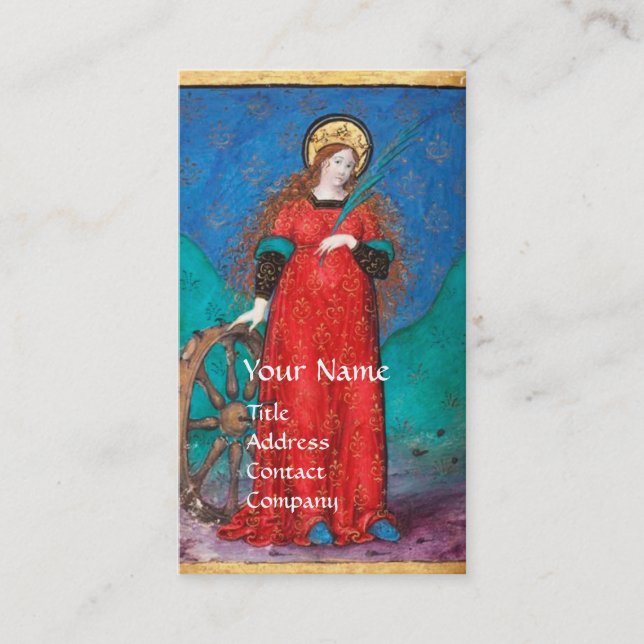 TARJETA DE VISITA ANTIGUO RENACIMIENTO TAROS/ RUEDA DE FORTUNE (Anverso)