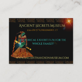 Tarjeta De Visita Antiguos secretos MUSEO 3D de ciencias egipcio