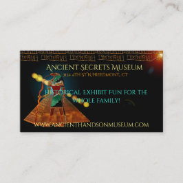Tarjeta De Visita Antiguos secretos MUSEO 3D de ciencias egipcio