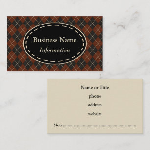 Tarjeta de visita Antique Argyle