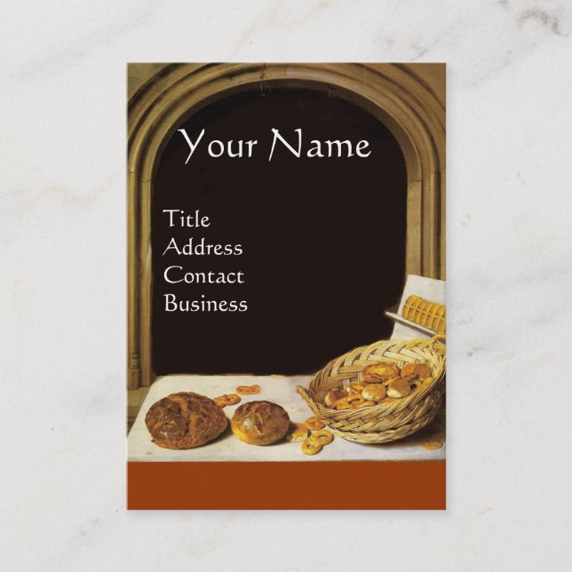 TARJETA DE VISITA ANTIQUE OVEN BAKER ,BAKERY BREAD TIENDA (Anverso)