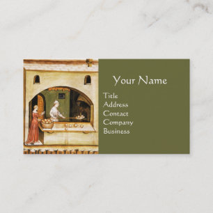 TARJETA DE VISITA ANTIQUE OVEN BAKER ,BAKERY BREAD TIENDA