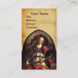 TARJETA DE VISITA ANTIQUE RENAISSANCE TAROTS 11 PARCHMENT FORTITUDE
