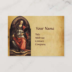 TARJETA DE VISITA ANTIQUE RENAISSANCE TAROTS 11 PARCHMENT FORTITUDE