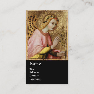 Tarjeta De Visita ANUNCIACIÓN ANGEL MONOGRAM, rubí rojo