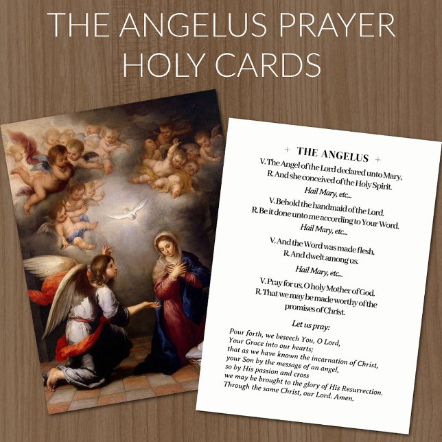 Tarjeta De Visita Anunciación católica Virgin Mary Angelus Prayer (Perfect Holy Card for anytime, but especially for the Feast of the Annunciation, March 25th.)
