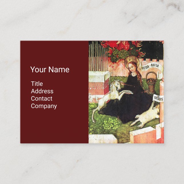TARJETA DE VISITA ANUNCIACIÓN COMO CAZA MÍSTICA DE UNICORN (Anverso)