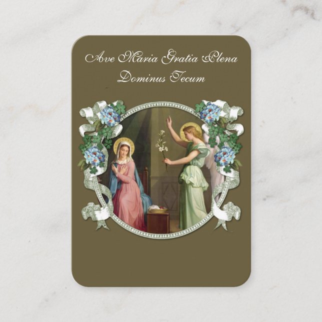 Tarjeta De Visita Anunciación de la sagrada carta de la Oración de A (Anverso)