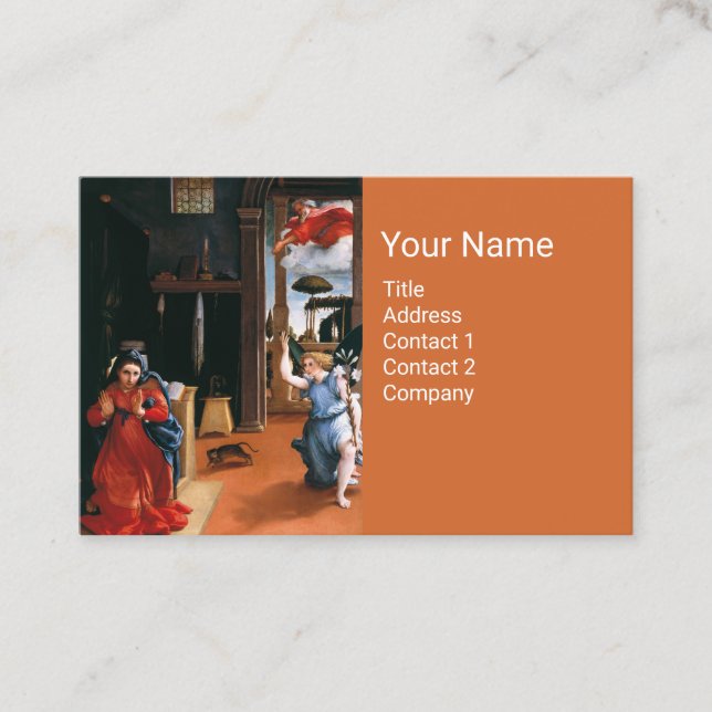Tarjeta De Visita ANUNCIACIÓN RECANATI por Lorenzo Lotto (Anverso)