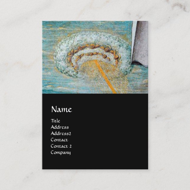 Tarjeta De Visita Anunciación, San Emidio y un OVNI (Anverso)