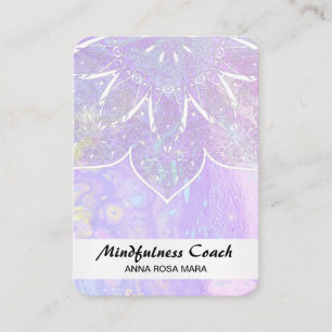 Tarjeta De Visita *~* AP2 Pastel Resumen Código QR Mandala Relieve 