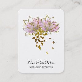 Tarjeta De Visita *~* AP32 Logotipo floral de mariposa rosa Lotus Ze