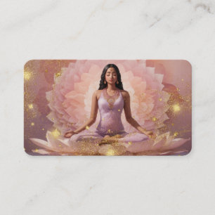 Tarjeta De Visita *~* AP32 Rosa polvoriento estrellas Lotus Woman QR