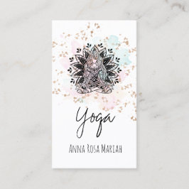 Tarjeta De Visita *~* AP33 Purpurina de yoga espiritual del arcoiris