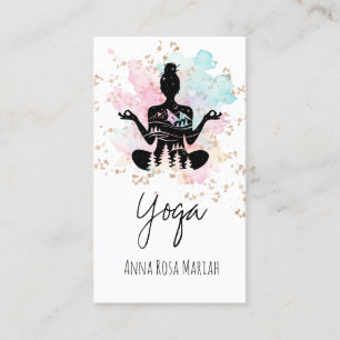 Tarjeta De Visita *~* AP33 Yoga Pino Arcoiris Chakra Espiritual