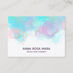Tarjeta De Visita *~** AP46 Purpurina Pastel Gold Resumen Logotipo Q