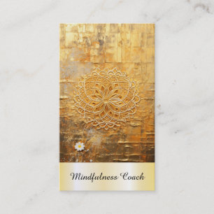 Tarjeta De Visita *~* AP92 QR Flor de oro de vida Reiki yoga sagrado