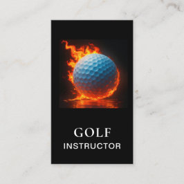 Tarjeta De Visita *~* AP94 QR Flames Fire Hot Bold Golf Ball