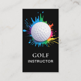 Tarjeta De Visita *~* AP94 QR Rainbow Splash Bold Golf Ball