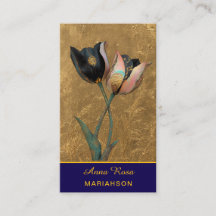 *~* AP98 Flor Elegante Oro 1 Vintage QR