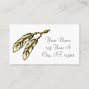 Tarjeta De Visita Apache Feathers Thunder_Cove