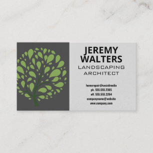 Tarjeta De Visita Apaisado   Logotipo de árbol