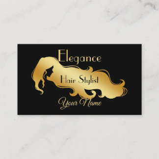 Tarjeta De Visita Aparador negro elegante profesional del pelo del