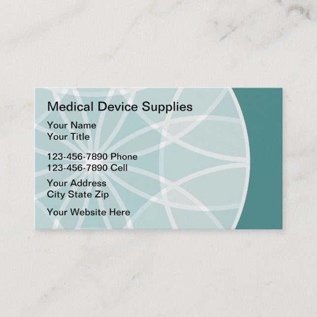 Tarjeta De Visita Aparato médico Suupplies (Anverso)