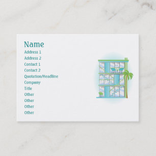 Tarjeta De Visita ¡Apartamentos elegantes del cielo azul!