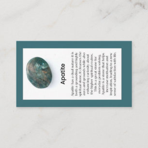 Tarjeta De Visita Apatite Crystal Significing Jewelry Display Gemsto