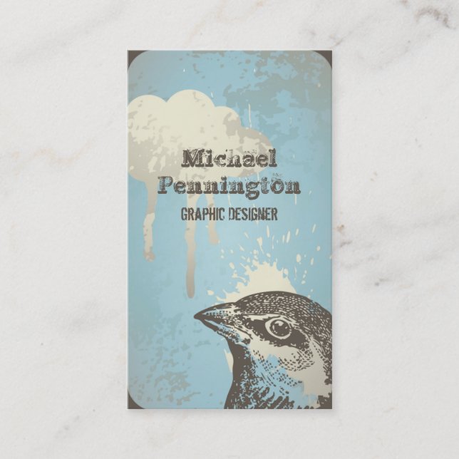 Tarjeta de visita apenada del diseño gráfico del (Anverso)