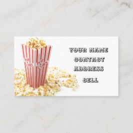 TARJETA DE VISITA APERTURA DE POPCORN EN TIEMPO DE PELÍCULA