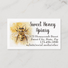 Tarjeta De Visita Apiario de miel de abeja