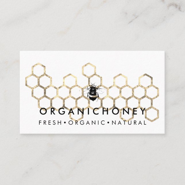 Tarjeta De Visita Apiarist Bumble Bee Honeycomb (Anverso)