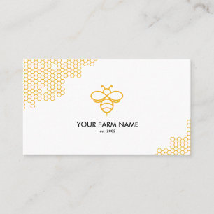 Tarjeta De Visita Apiarista Abeja Granja Miel Bu Moderno