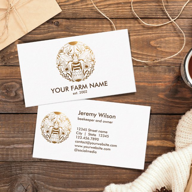 Tarjeta De Visita Apiarista Apiarista Abeja Miel (Subido por el creador)