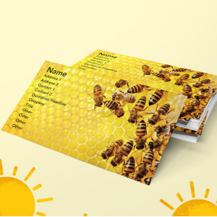 Tarjeta De Visita Apiarista del apicultor de miel de abeja