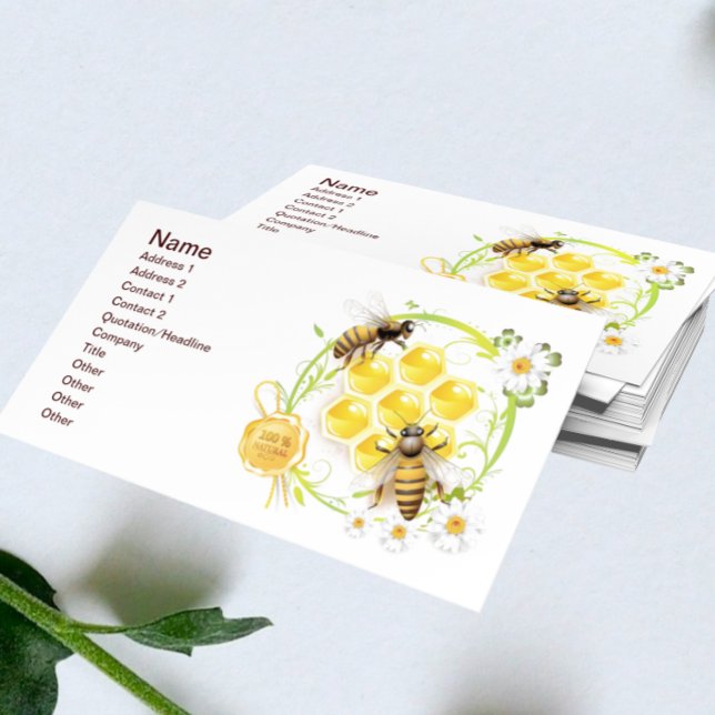 Tarjeta De Visita Apiarista del apicultor de miel de abeja (Subido por el creador)