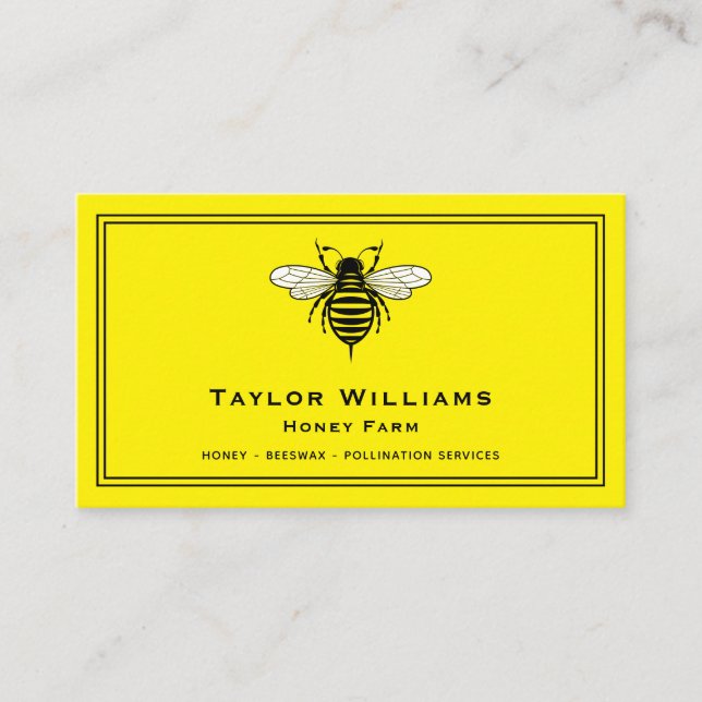 Tarjeta De Visita Apiary Beekeeper Bebe Bebe Granjero (Anverso)