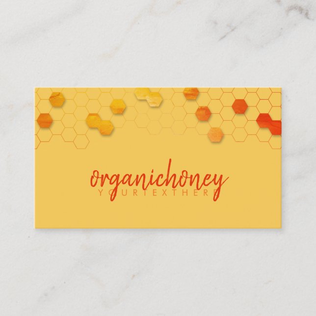 Tarjeta De Visita Apio de la granja de abejas amarilla (Anverso)