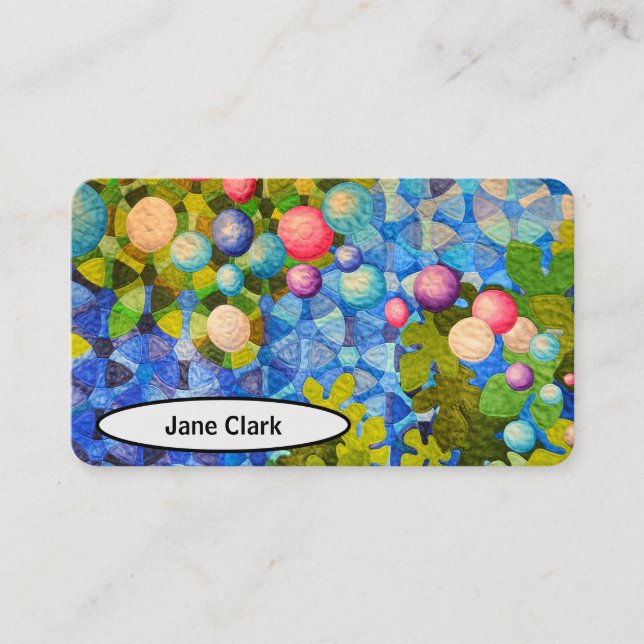 Tarjeta De Visita Aplastamiento contemporáneo (Anverso)