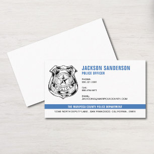 Tarjeta De Visita Aplicación de la ley con logotipos del Departament