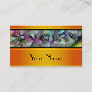 Tarjeta De Visita Apofisis Fractal - patrón de color + tu texto
