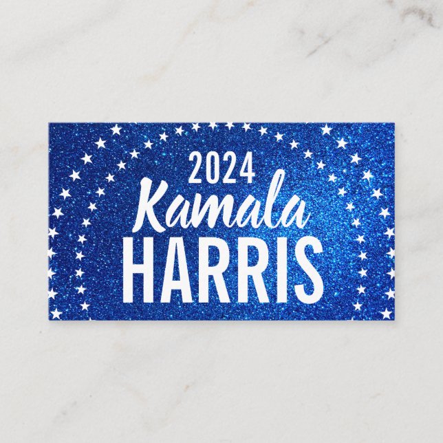 Tarjeta De Visita Apoyo a Kamala Harris 2024 Progreso y unidad (Anverso)