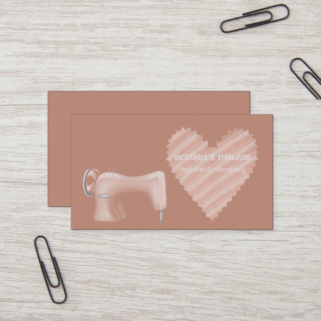 Tarjeta De Visita Apparel Bordado (Anverso/Reverso In Situ)